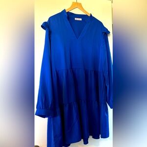 Kirundo summer dress, royal blue size XL